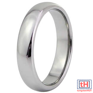 Polished Dome Tungsten Carbide Ring 4MM