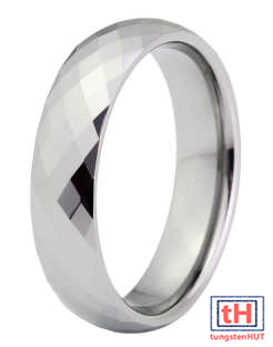 Multi Faceted Tungsten Carbide Ring 6MM