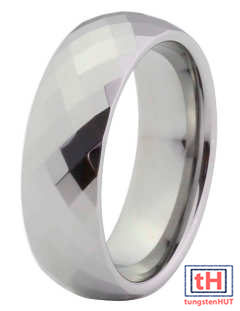 Multi Faceted Tungsten Carbide Ring 8MM
