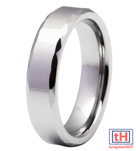 Faceted Tungsten Carbide Ring 6MM