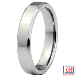 Beveled Tungsten Carbide Ring 4MM