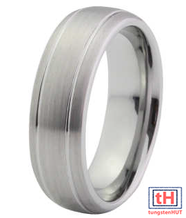 Grooved Tungsten Carbide Ring with Brush 6MM