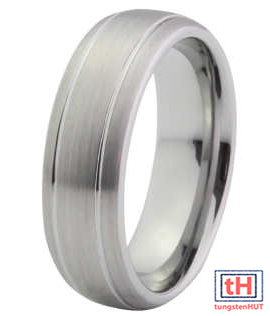 Grooved Tungsten Carbide Ring with Brush 7MM
