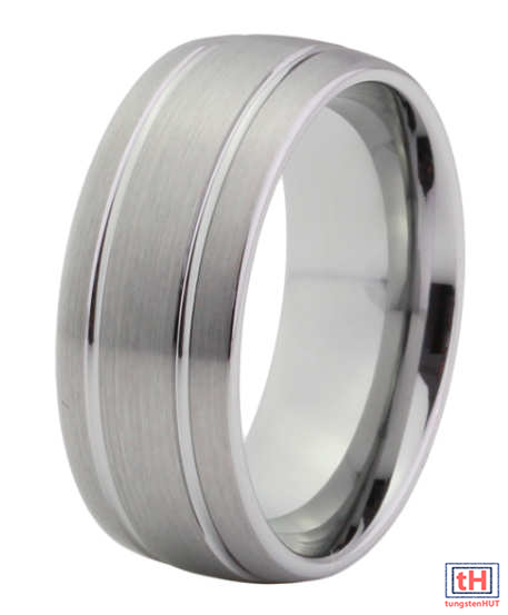 Grooved Tungsten Carbide Ring with Brush 10MM