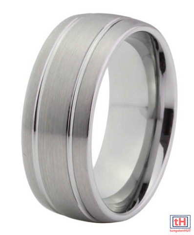 Grooved Tungsten Carbide Ring with Brush 10MM
